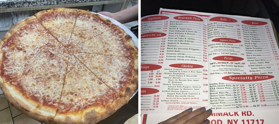 Dino's Menu