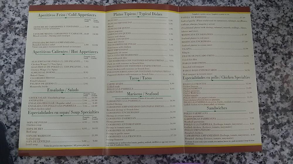 Dino's Menu image 1